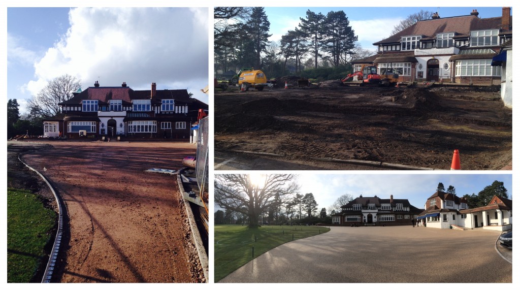 resin driveway excavation process image